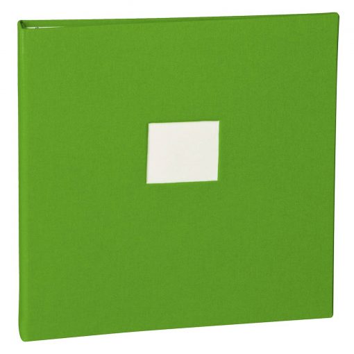 17 Rings Photo Album & Guest Book with book linen cover, lime | 4250053673355 | 353352