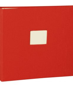 17 Rings Photo Album & Guest Book with book linen cover, red | 4250053673270 | 353345