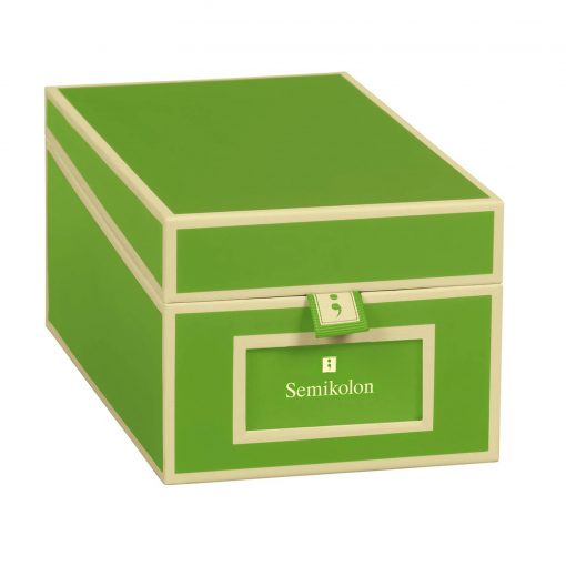 Business Card Box with 3 variable tabs and index cards A-Z, lime | 4250053636206 | 352646