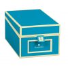 Business Card Box with 3 variable tabs and index cards A-Z, turquoise | 4250053696804 | 352651