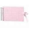 Mini Mucho Album Cream, 90 cream white pages, book linen cover, Vichy pink | 4250540900964 | 353027