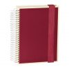 Mucho (A5) spiral-bound notebook, 330 pages, 3 different rulings, burgundy | 4250053637012 | 351555