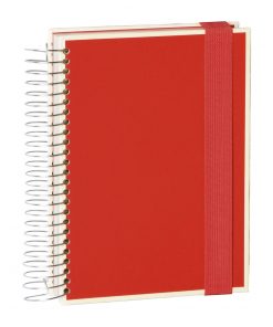 Mucho (A5) spiral-bound notebook, 330 pages, 3 different rulings, red | 4250053636923 | 351554