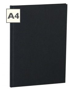 Notebook Classic (A4) book linen cover, 160 pages, plain, black | 4250053604991 | 351236