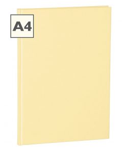 Notebook Classic (A4) book linen cover, 160 pages, plain, chamois | 4250053645246 | 351244