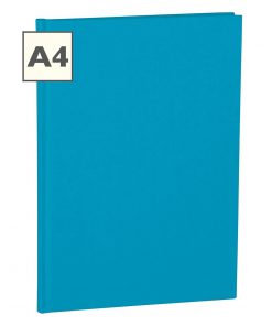 Notebook Classic (A4) book linen cover, 160 pages, plain, turquoise | 4250053696309 | 351246