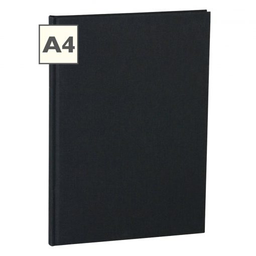 Notebook Classic (A4) book linen cover, 160 pages, ruled, black | 4250053600900 | 350924