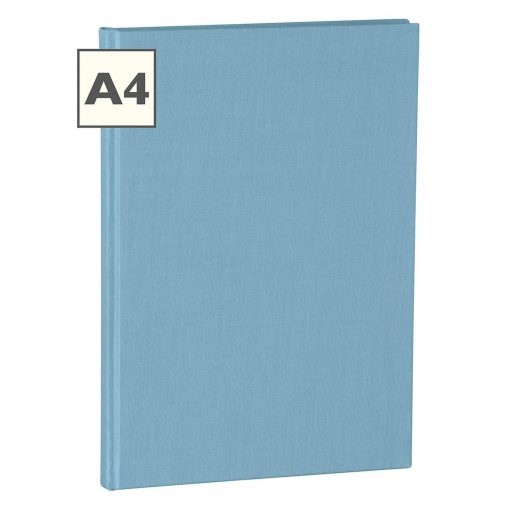 Notebook Classic (A4) book linen cover, 160 pages, ruled, ciel | 4250053626566 | 350926