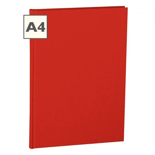 Notebook Classic (A4) book linen cover, 160 pages, ruled, red | 4250053600870 | 350921