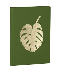 Notebook Classic A5 Monstera gold embossing, plain, linen, 144 pages, irish | 4004117546327 | 359073