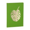Notebook Classic A5 Monstera gold embossing, plain, linen, 144 pages, lime | 4004117546334 | 359074