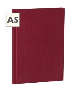 Notebook Classic (A5) ruled, book linen cover, 160 pages, burgundy | 4250053600672 | 350906