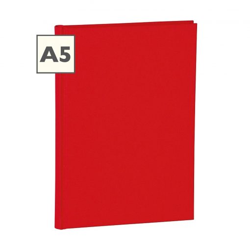 Notebook Classic (A5) ruled, book linen cover, 160 pages, red | 4250053600665 | 350905
