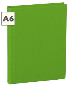 Notebook Classic (A6) book linen cover, 160 pages, plain, lime | 4250053604038 | 351207