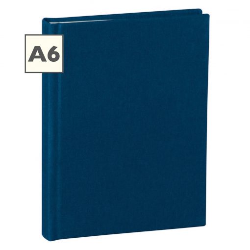 Notebook Classic (A6) book linen cover, 160 pages, plain, marine | 4250053603949 | 351199
