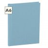 Notebook Classic (A6) book linen cover, 160 pages, ruled, ciel | 4250540910475 | 350895