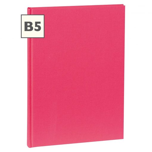 Notebook Classic (B5) book linen cover, 160 pages, plain, pink | 4250540921341 | 351283
