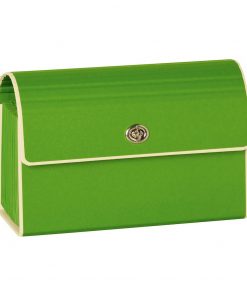 Small Accordion File, 12 expanding pockets, metal turn-lock closure, tab labels, lime | 4250053618806 | 351971