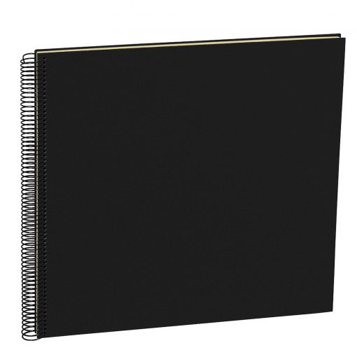 Spiral Album Economy Large,50 cream white pages,photo mounting board, efalin cover, black | 4250540901039 | 352933
