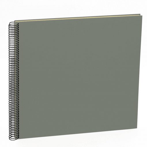 Spiral Album Economy Large,50 cream white pages,photo mounting board, efalin cover, grey | 4250540901077 | 352939