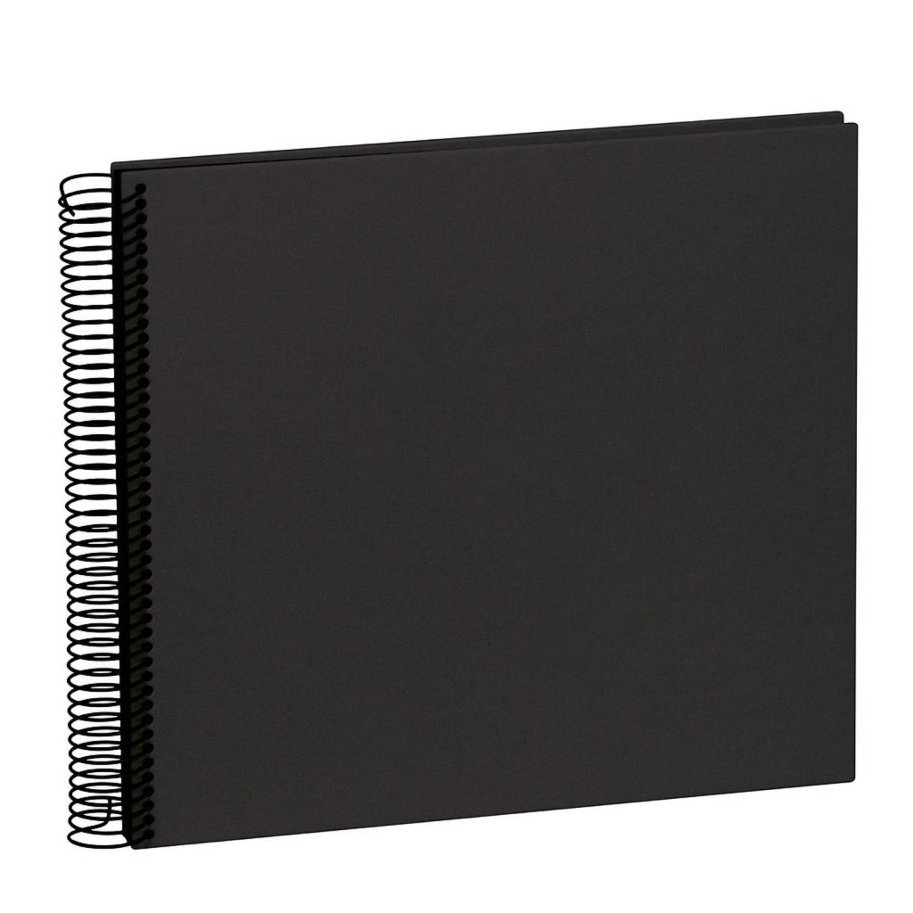 Semikolon Album A Spirale Economy Medium, 23x22,3 Cm, 40 Pagine Bianco Crema, Tela Efalin, Colore Rosso Bordeaux Scuro