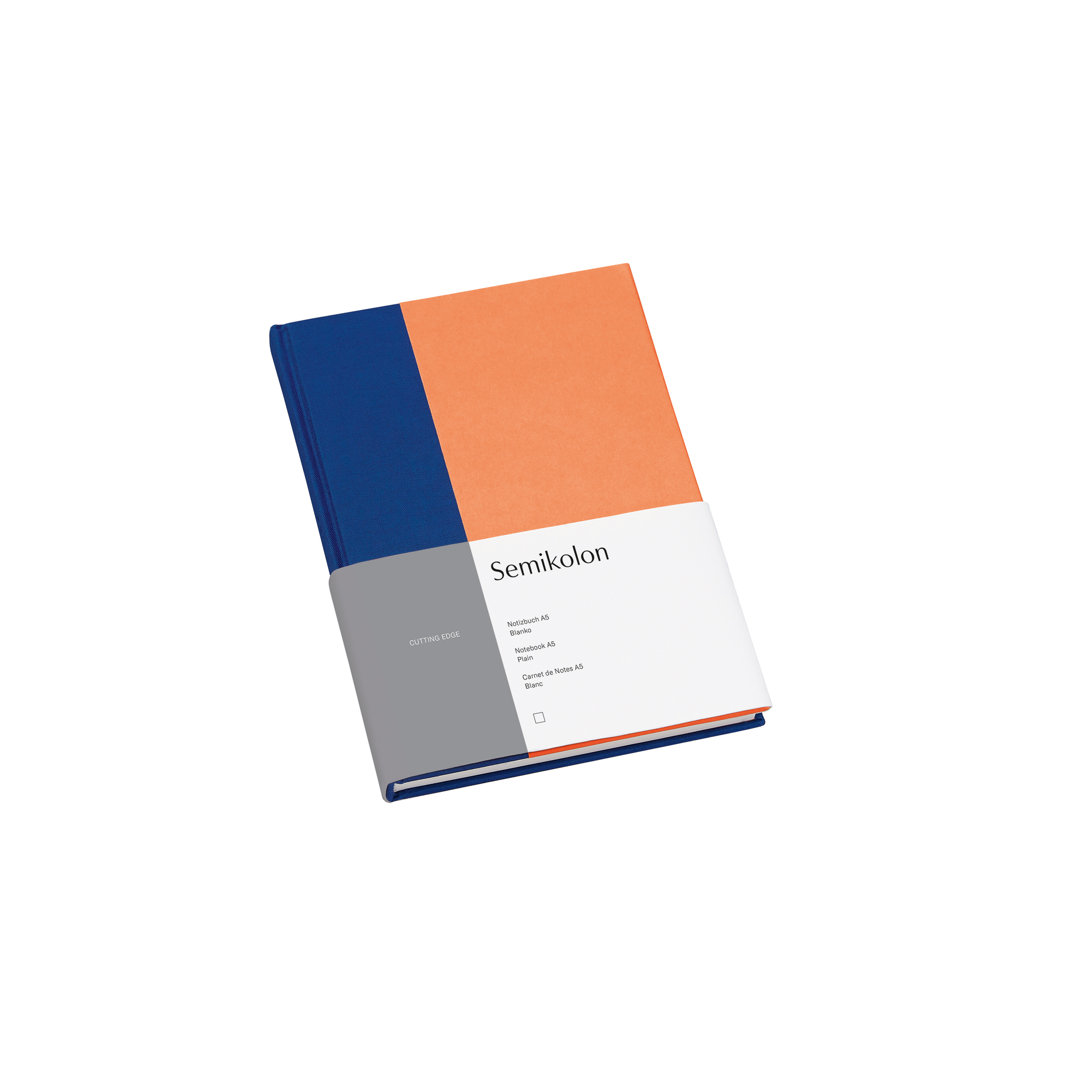 Notebook A5, Plain, Cobalt Peach | Semikolon