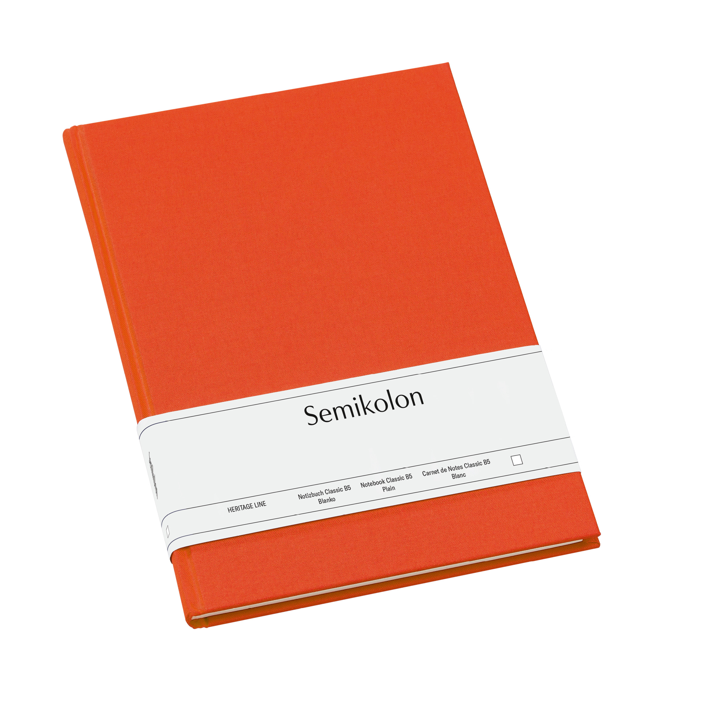 Notebook B5, Classic, Plain, Orange | Semikolon